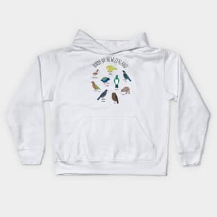 Birds Of New Zealand Kids Hoodie